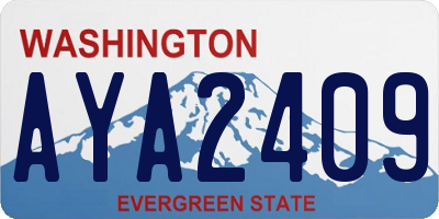 WA license plate AYA2409
