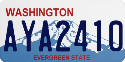 WA license plate AYA2410