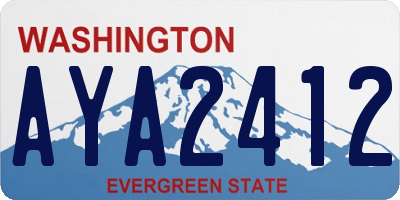 WA license plate AYA2412