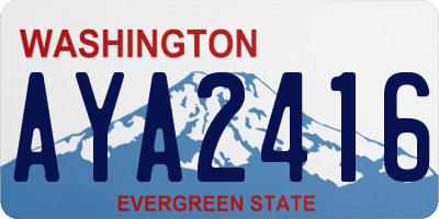 WA license plate AYA2416