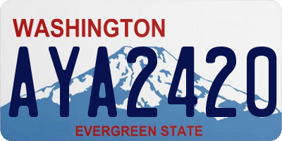 WA license plate AYA2420