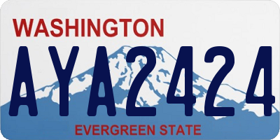 WA license plate AYA2424