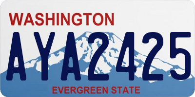 WA license plate AYA2425