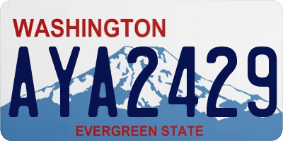WA license plate AYA2429