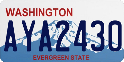 WA license plate AYA2430