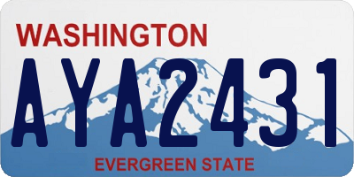 WA license plate AYA2431