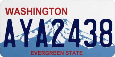 WA license plate AYA2438