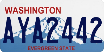 WA license plate AYA2442