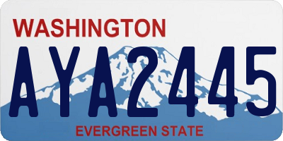 WA license plate AYA2445