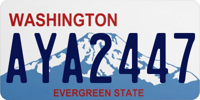 WA license plate AYA2447