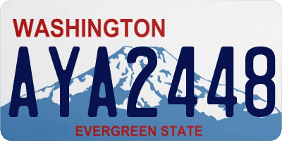 WA license plate AYA2448