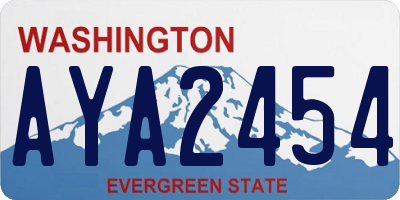 WA license plate AYA2454