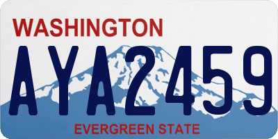WA license plate AYA2459