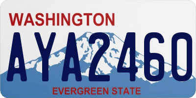 WA license plate AYA2460