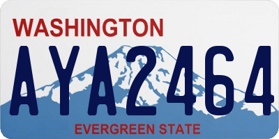 WA license plate AYA2464