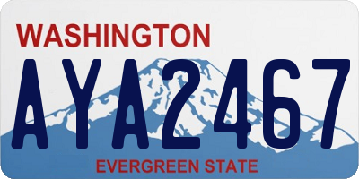 WA license plate AYA2467