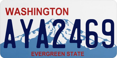 WA license plate AYA2469