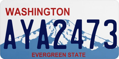 WA license plate AYA2473