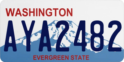 WA license plate AYA2482