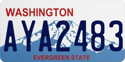 WA license plate AYA2483
