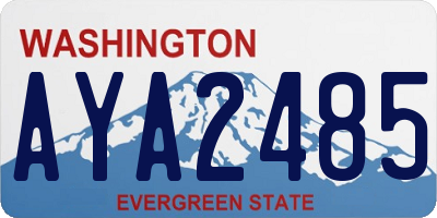 WA license plate AYA2485
