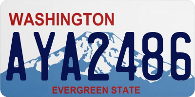 WA license plate AYA2486