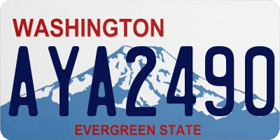 WA license plate AYA2490