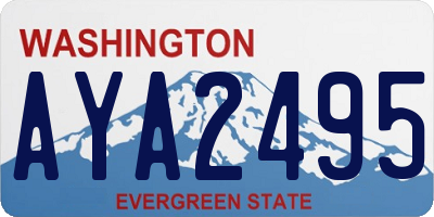WA license plate AYA2495