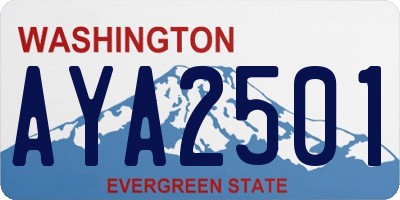 WA license plate AYA2501