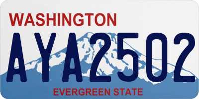 WA license plate AYA2502