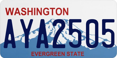 WA license plate AYA2505