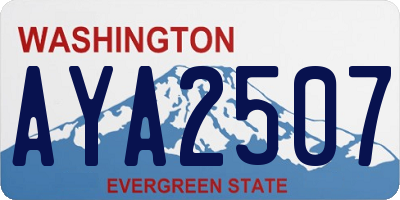 WA license plate AYA2507