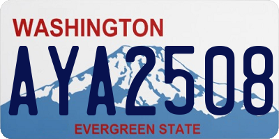 WA license plate AYA2508