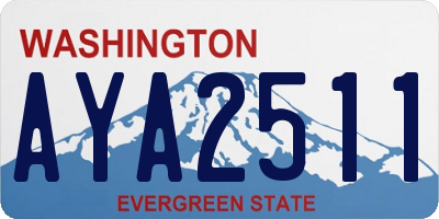 WA license plate AYA2511