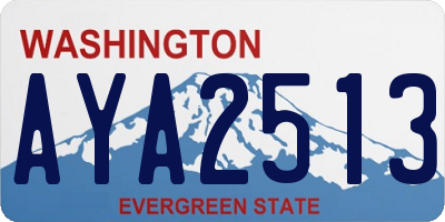 WA license plate AYA2513