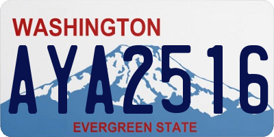 WA license plate AYA2516