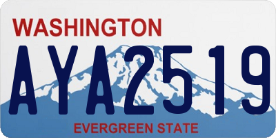 WA license plate AYA2519