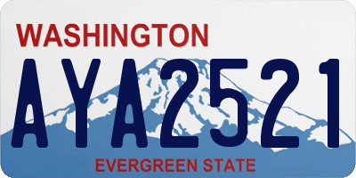 WA license plate AYA2521
