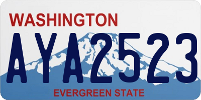 WA license plate AYA2523