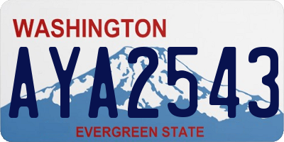 WA license plate AYA2543