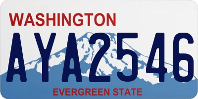 WA license plate AYA2546