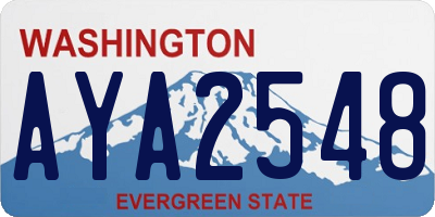 WA license plate AYA2548