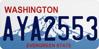 WA license plate AYA2553
