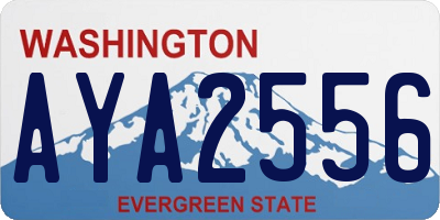 WA license plate AYA2556