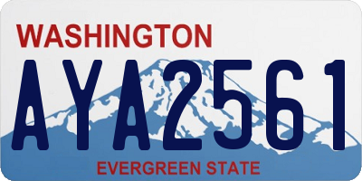 WA license plate AYA2561