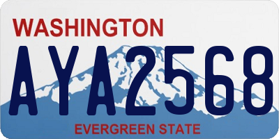WA license plate AYA2568