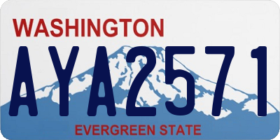 WA license plate AYA2571