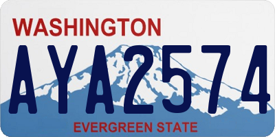 WA license plate AYA2574