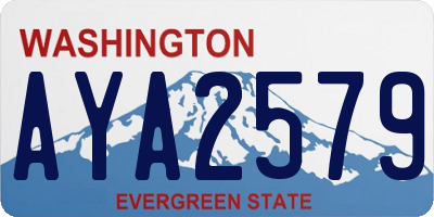 WA license plate AYA2579
