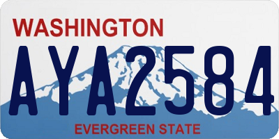 WA license plate AYA2584